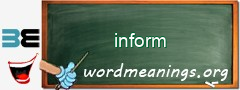 WordMeaning blackboard for inform